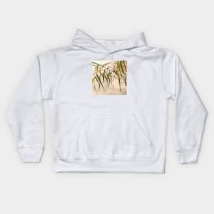 Green leaves, Branches, green, wallart, summer, nature, digital, art, minimal, tropical, travel, plant, floral, spring, shapes Kids Hoodie